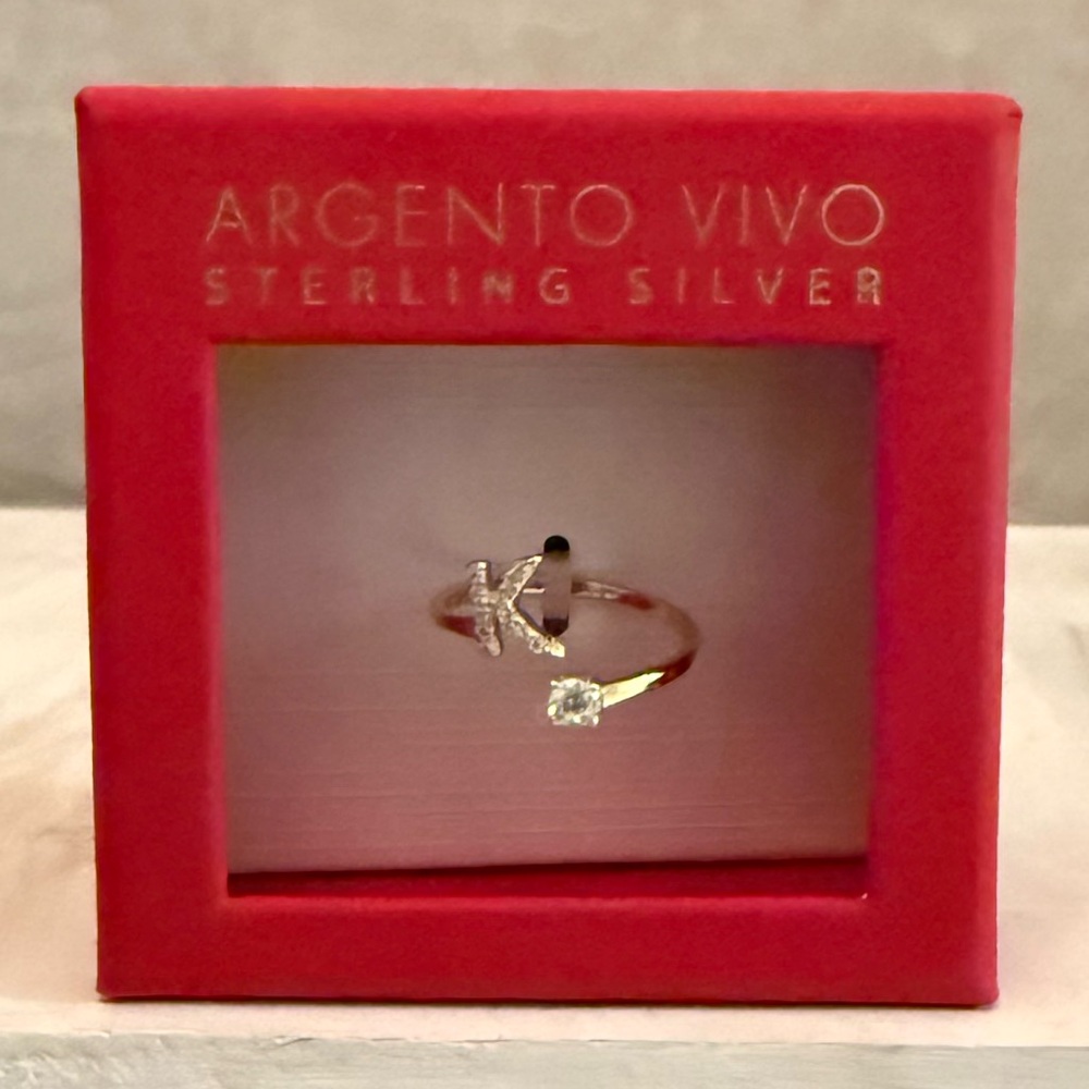 ⚡️⭐️Argento Vivo Adjustable "K" Initial Ring